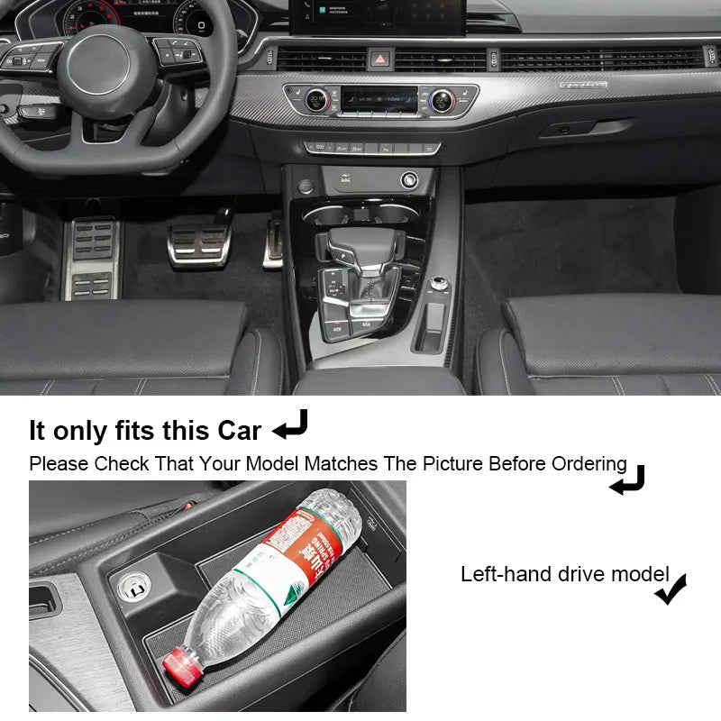 For Audi A4 B9 RS4 A5 RS5 Accessories Wireless Charger Fast Phone Charging With Armrest Box Storage Interior Parts 2023-2017