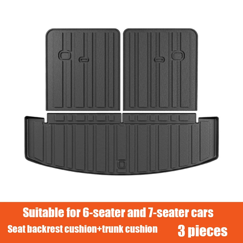 Car trunk protection pad rear seat backrest pad suitable for 5-seater 6-seater 7-seater For Hyundai Santa Fe MX5 2024 2025 2026