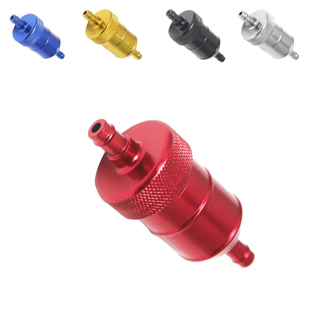 8mm 5/16'' Universal Chrome Aluminum Fuel Filter Car Petrol Inline Filtro de combustible le filtre a carburant