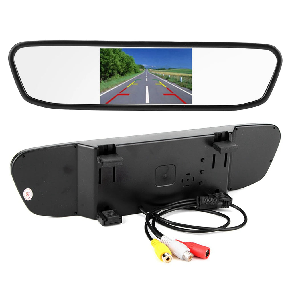 Car 4.3 Inch Rearview Mirror HD Display Monitor Dash Cam With 8 LED Night Vision Rear View Parking Reversing Camera Accessories