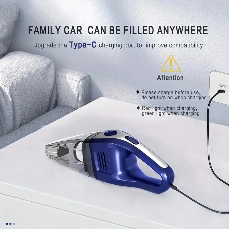 Convenient Vacuum Cleaner, Wireless Handheld Vacuum Cleaner For Household Car, Powerful Suction Usb Charging Mini Vacuum Cleaner