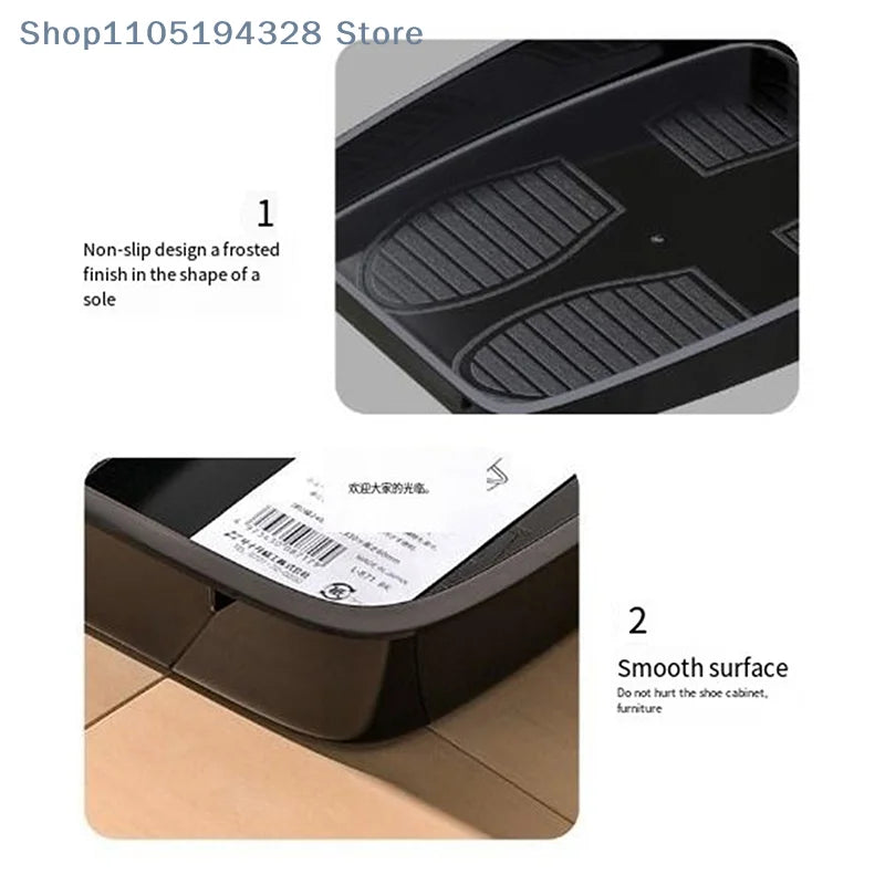 [H]Car Shoes Storage Tray Interior Multifunctional Durable Accessory Tidying Vehicle Organizer Under Seat Container Box