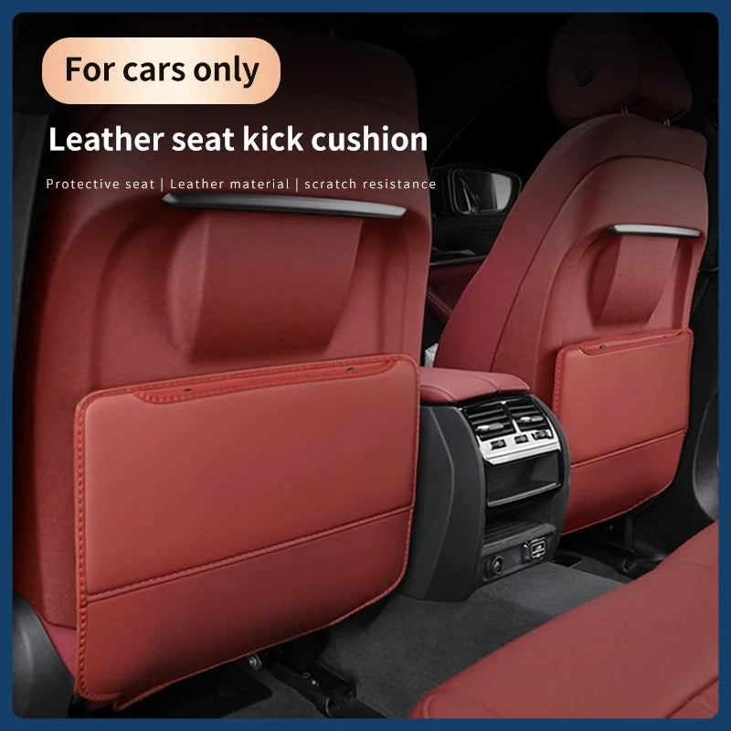 Car Anti-kick Pad Interior Pu Leather Auto Seat Back Protector Pads Anti Scratch Back Seat Organizer Car Accessories