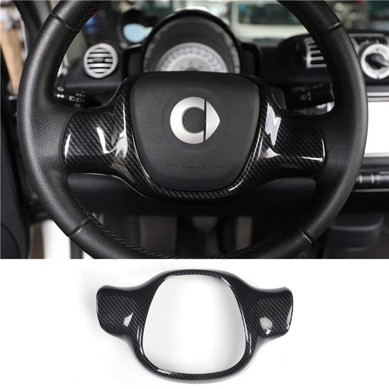 Car Carbon Styling Interior Modification Electric Window Decoration Cover For Smart Fortwo 451 Car Accessories Sticker