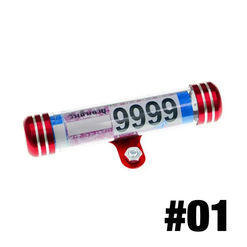 Motorcycle Motorbike Tube Tax Disc Cylindrical Holder Frame Registration Label Waterproof Real Motorcycle Accessories