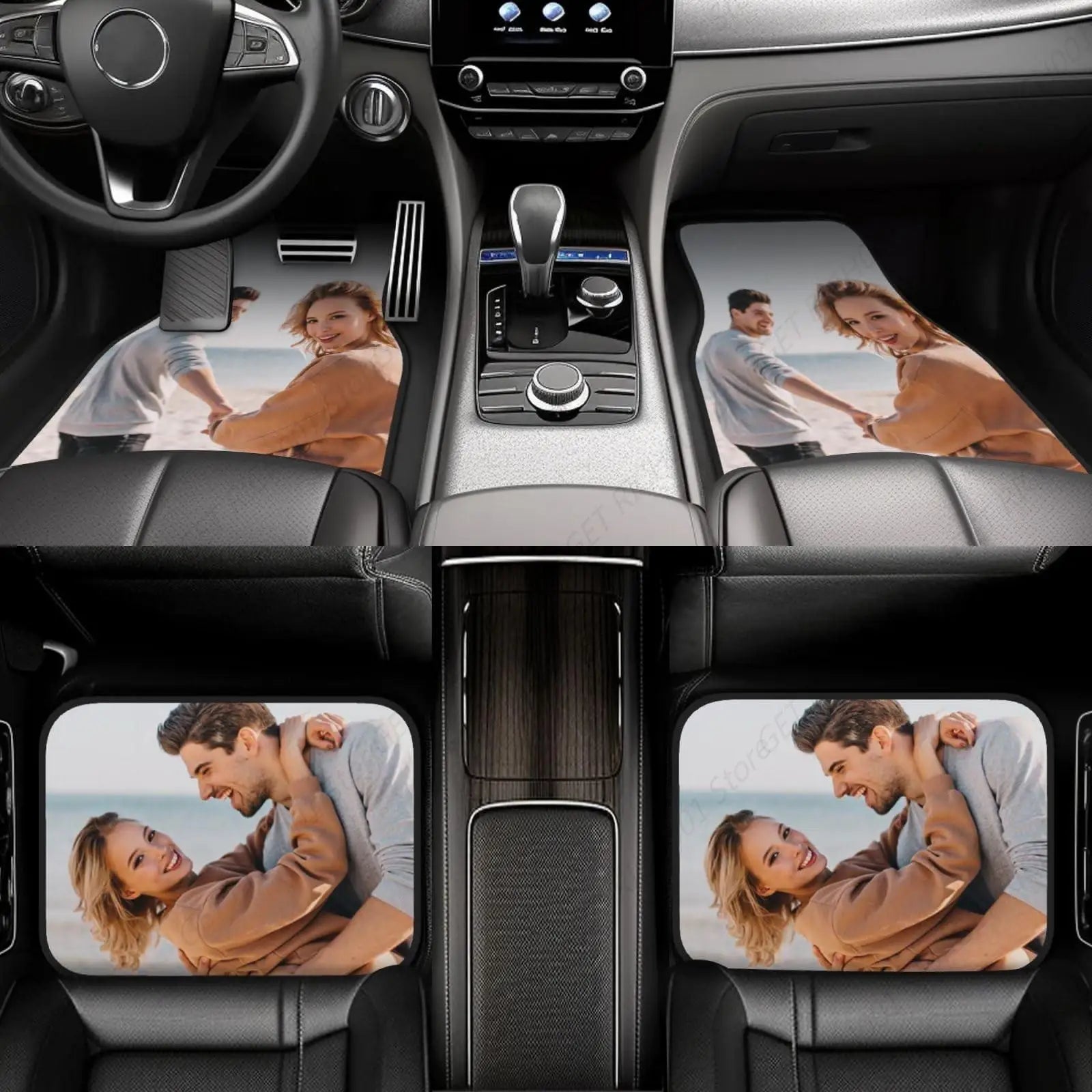 Custom Floor Mats for Cars 4 Piece Personalized Add Your Name Photo Logo Text Customized Car Floor Liners Car Accessories