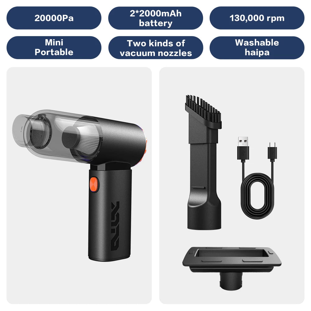 Car Vacuum Cleaner Wireless Air Dust Blower Gun for Car Portable Cleaning Appliance Cordless Vehicle Cleaner 20000PA Home Office