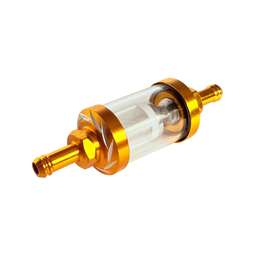 Motorcycle 8mm CNC Aluminum Glass Gas Fuel Oil Filter For ATV Dirt Pit Bike 125/140/150/160cc CRF70 90 110 250 TTR100 110 KLX65