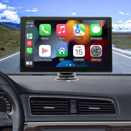 9 Inch Wireless CarPlay Android Auto Monitor Automotive Multimedia Player With DVR Video Recorder Rear View Camera Monitor