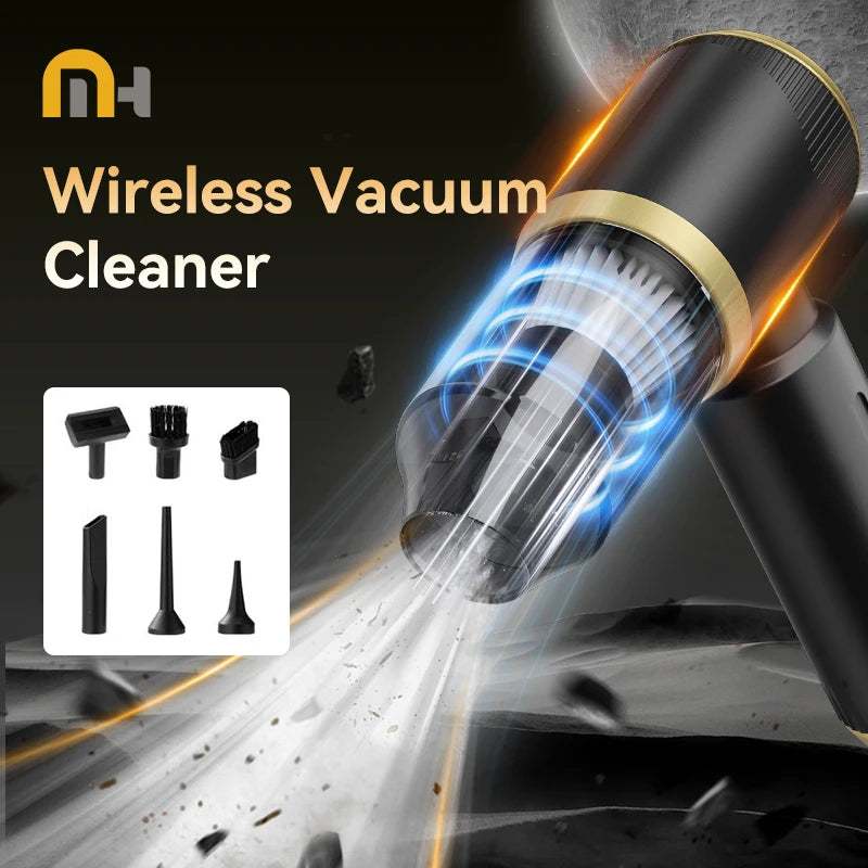 Cordless Car Vacuum Cleaner 51000RPM Strong Suction,4-in1 Blower/Dust Extractor,AI Power Saving,USB Rechargeable,Compact for Car
