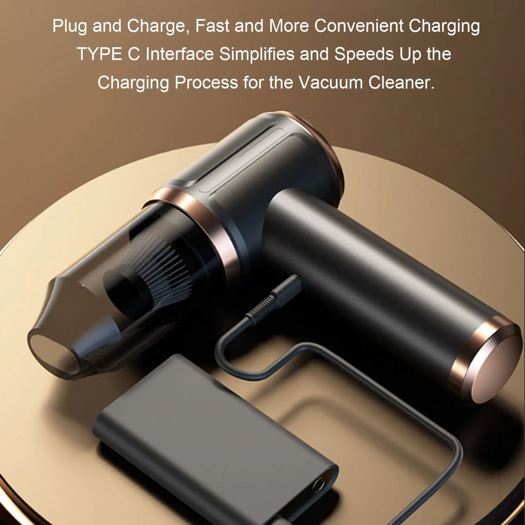 4 in 1 Handheld Vacuum Cleaner 45000PA Cordless Vacuum Car Air Duster Type C Charging with Washable Filter for Home Office Pet