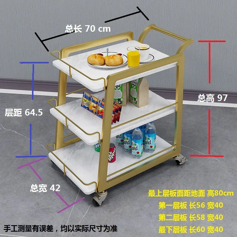 Barber Equipment Trolley Multi-purpose Cart Wheels Cosmetic Helper Hairdressing Salon Auxiliary Carro Belleza Medical Furniture
