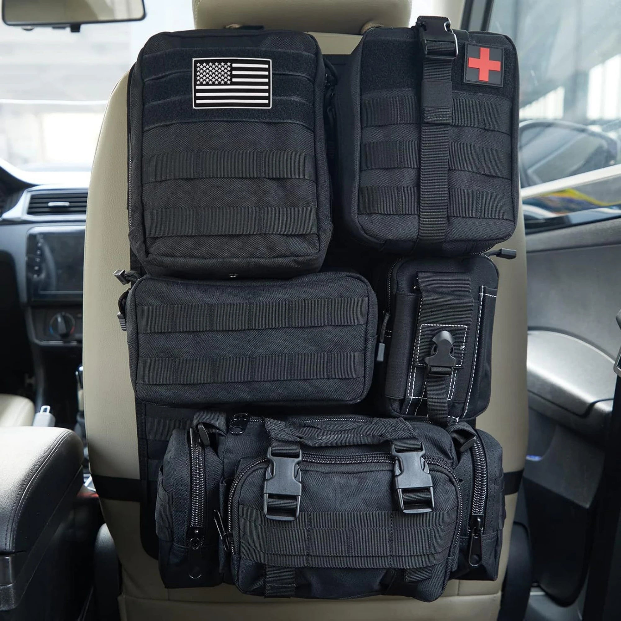 Car Backseat Hanging Bag, Tactical Accessory Organizer, Self-Driving Hunting Outdoor Storage Bag Classified Storage Bag