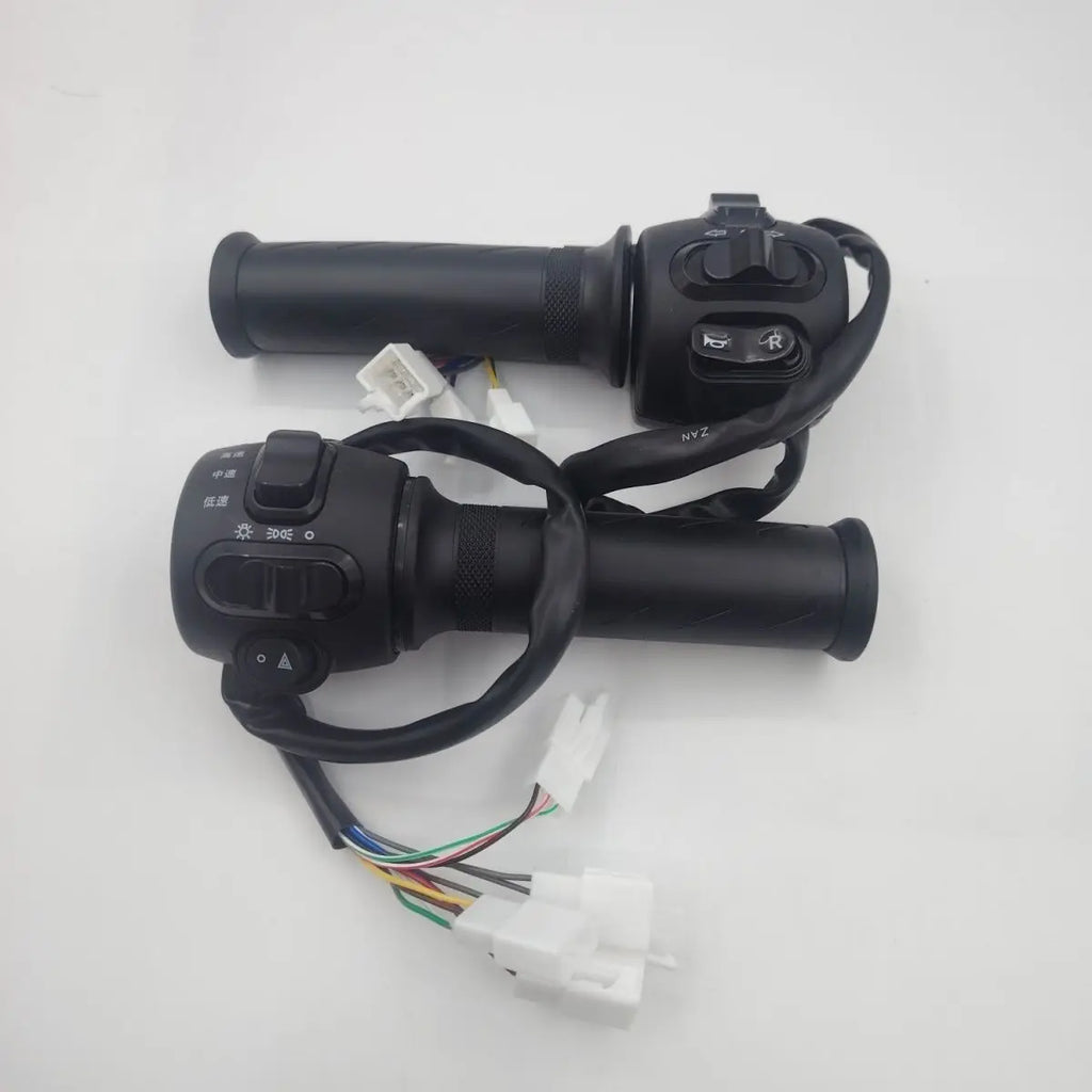 Electric Car Handlebar, 009 Headlight Throttle Switch Assembly, Left and Right Disc Brakes, Combined Modification