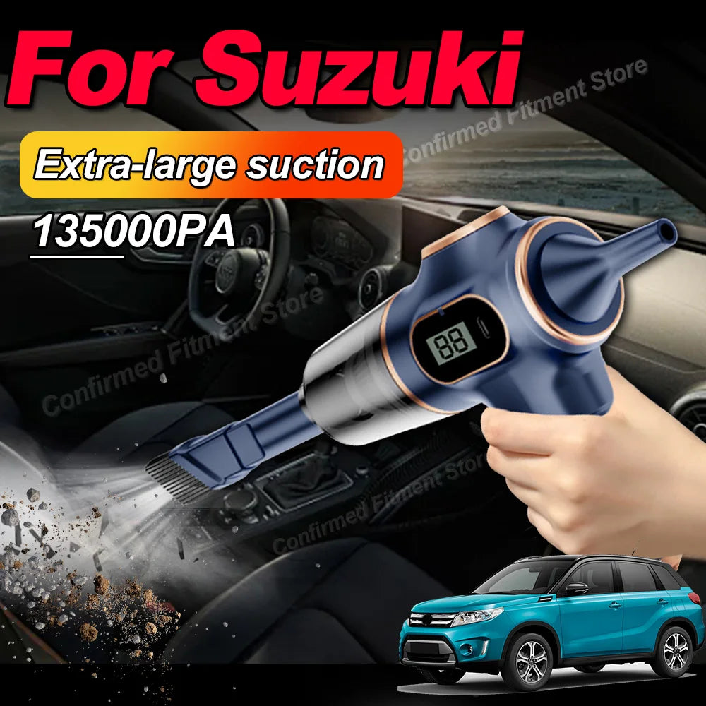 Mini Car Vacuum Cleaner 135000PA Strong Suction Portable Handheld Vacuum Clean For Suzuki Grand Vitara 800cc 1000cc 400cc 125cc