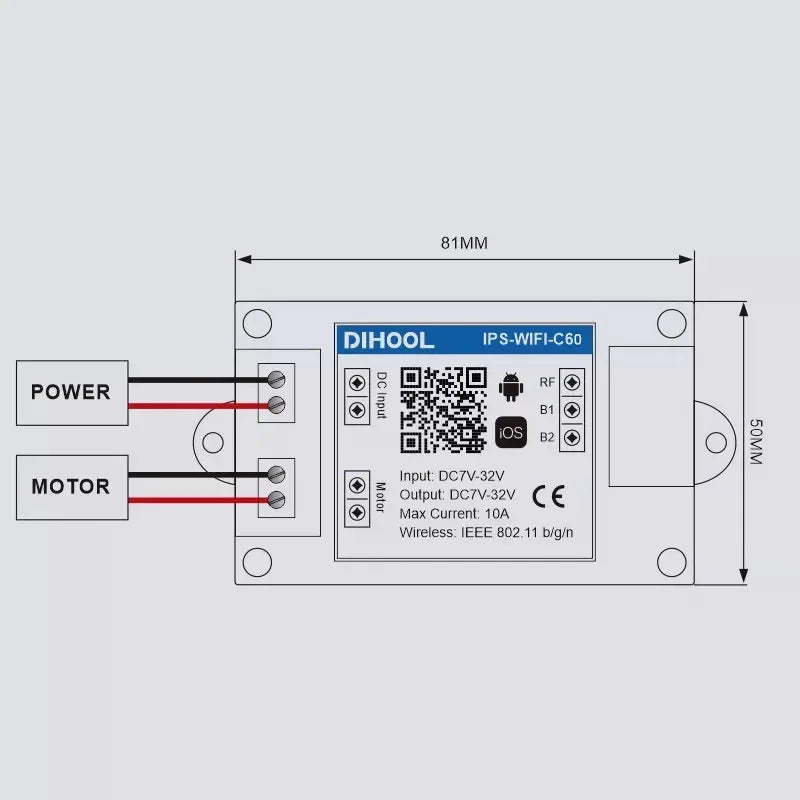 Controlador de avance y retroceso 24 V 12 V Control inalámbrico Control remoto Motor actuador lineal eléctrico