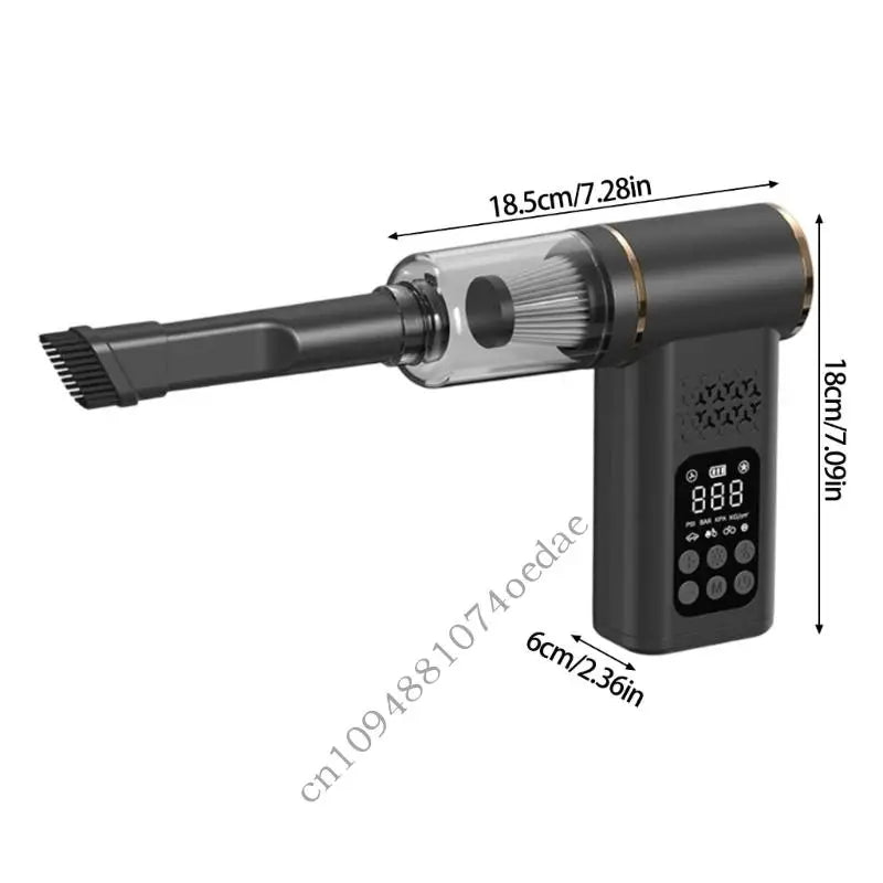 Purpose Car Vacuum and Tire with Digital Display Cordless Portable for Accurate Inflation and Cleaning 0XXC