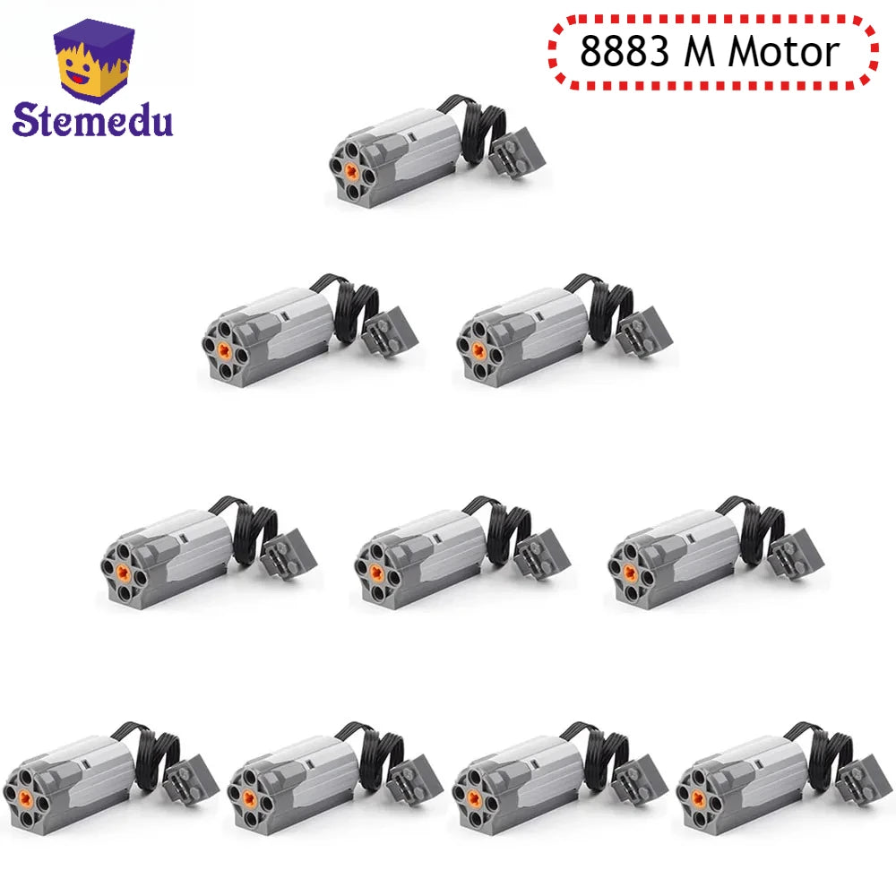 Technical Part 8883 M Motor Compatible with legoeds Power Functions Building Block Car Truck Vehicles Model Power Up Speed Motor