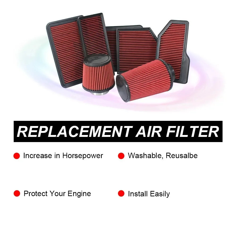 Car High Flow Air Intake Filter for Volkswagen Ameo Fox Gol Sedan Polo IV V Saveiro Suran Voyage Washable Sport Air Filters