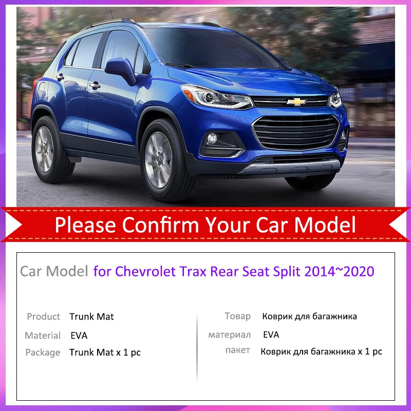 Alfombrilla para maletero de coche Chevrolet Trax, accesorios 2014, 2015, 2016, 2017, 2018, 2019, 2020, bandeja de almacenamiento para el suelo del maletero, alfombrilla para equipaje