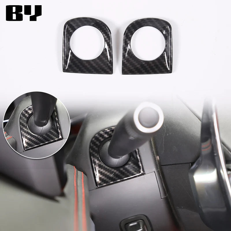 For Chevrolet Corvette C8 2020-2024 Car Accessory ABS Carbon Fiber Car Console Gear Shift Panel Cover door armrest Trim Sticker