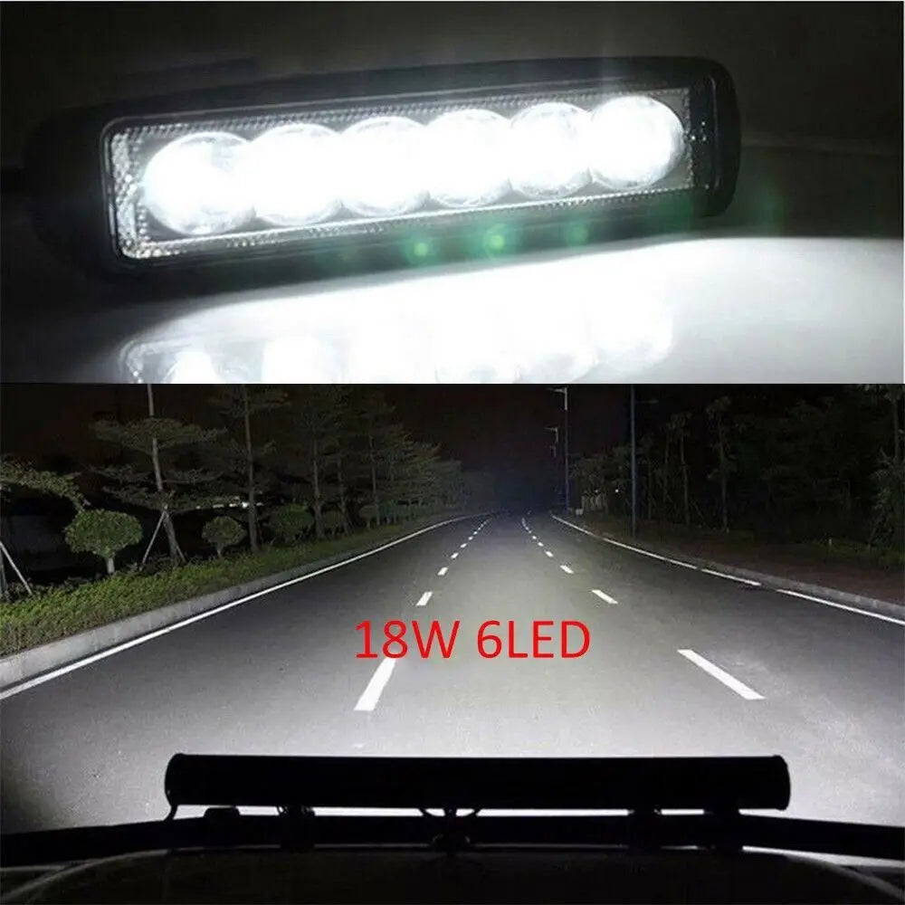 Light Bar 6 LED LED Car Work Light 800 LM High Bright DRL Spotlight 12 V 18 W Driving Fog Lamp Off-road Automobile