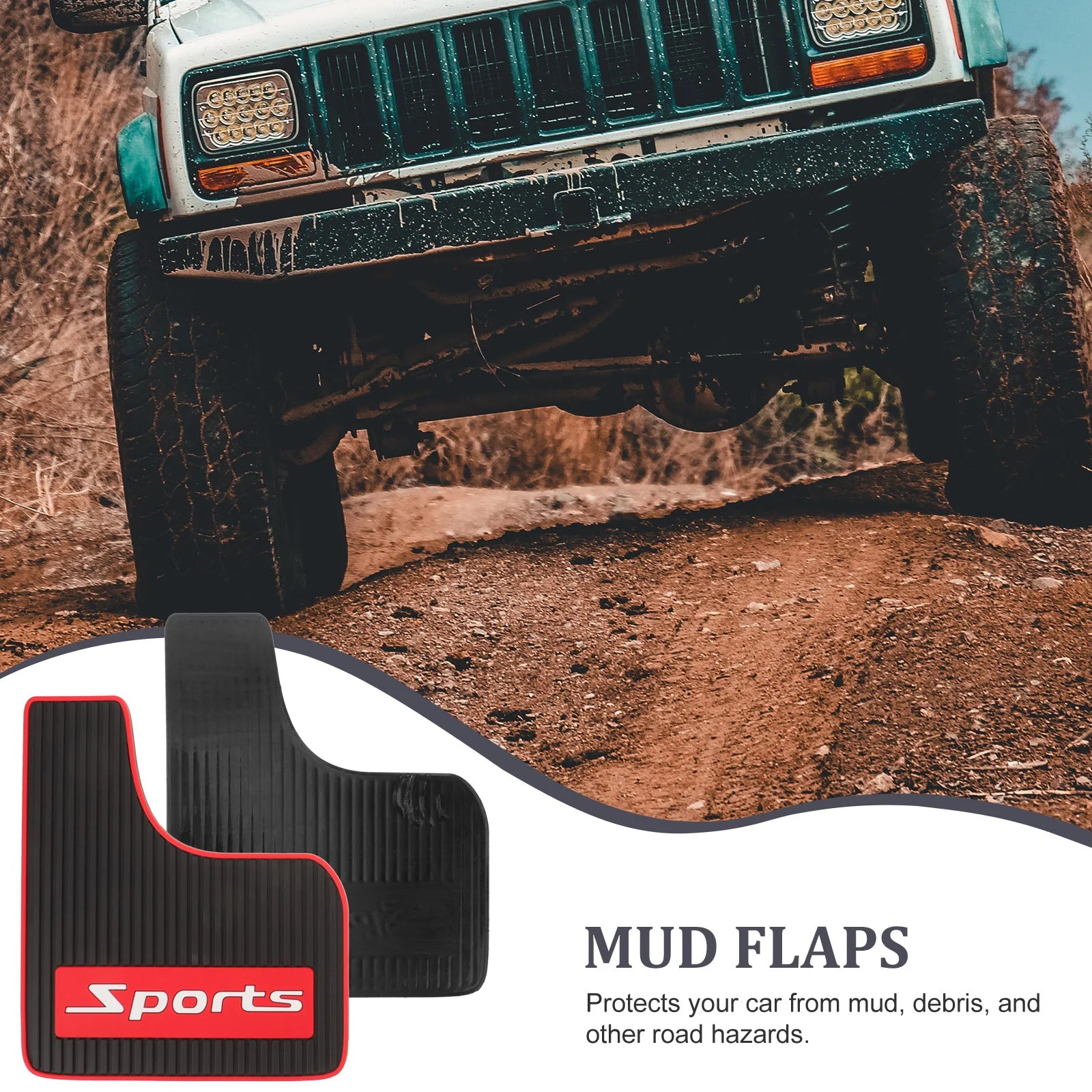 2 piezas antes y después de accesorios para coche y camión, guardabarros universales de PVC, protectores contra salpicaduras