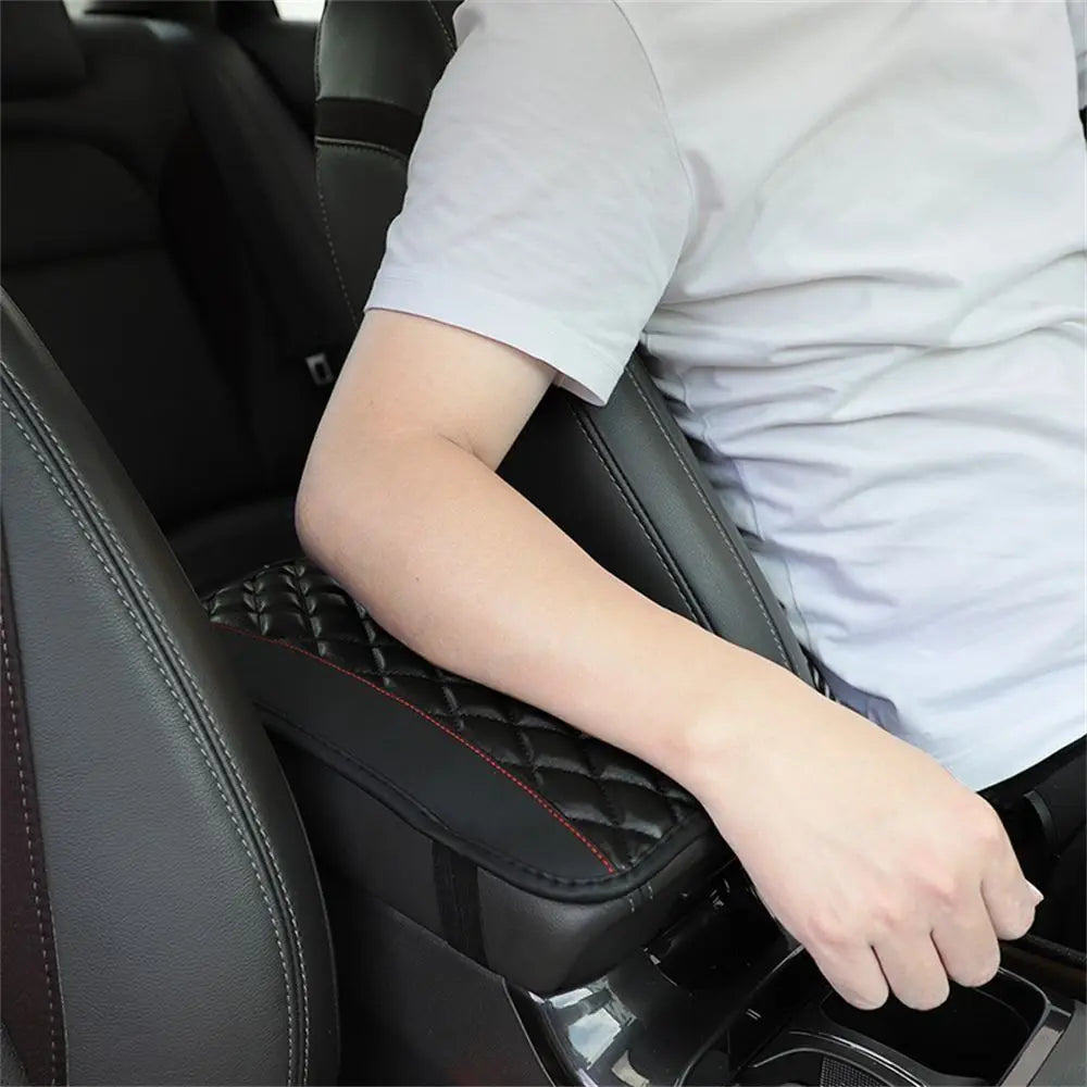 Car Accessories PU Leather Car Interior Non Slip Armrest Protector Arm Rest Protection Cushion Car Armrest Pad Console Box Mat