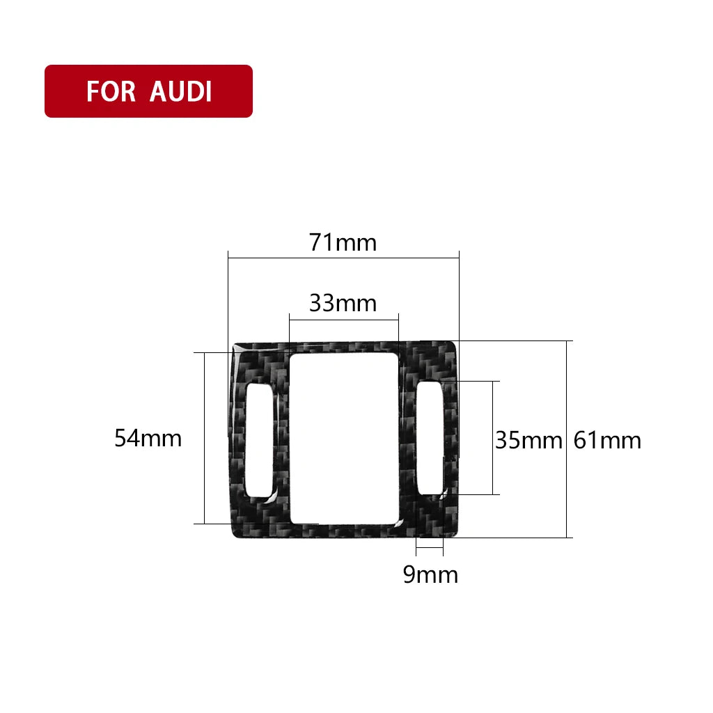 For Audi A6 S6 C7 A7 S7 4G8 2012-2018 Warning Lights Decoration Cover Trim Sticker Car Interior Accessories Carbon Fiber