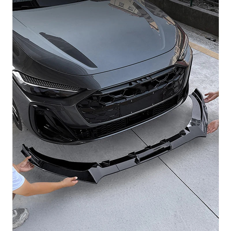 Car accessories FIT FOR Audi A5 B10 2025 2026 black ABS Front Bumper Lip Spoiler Splitters Cover Body kit Side Skirt