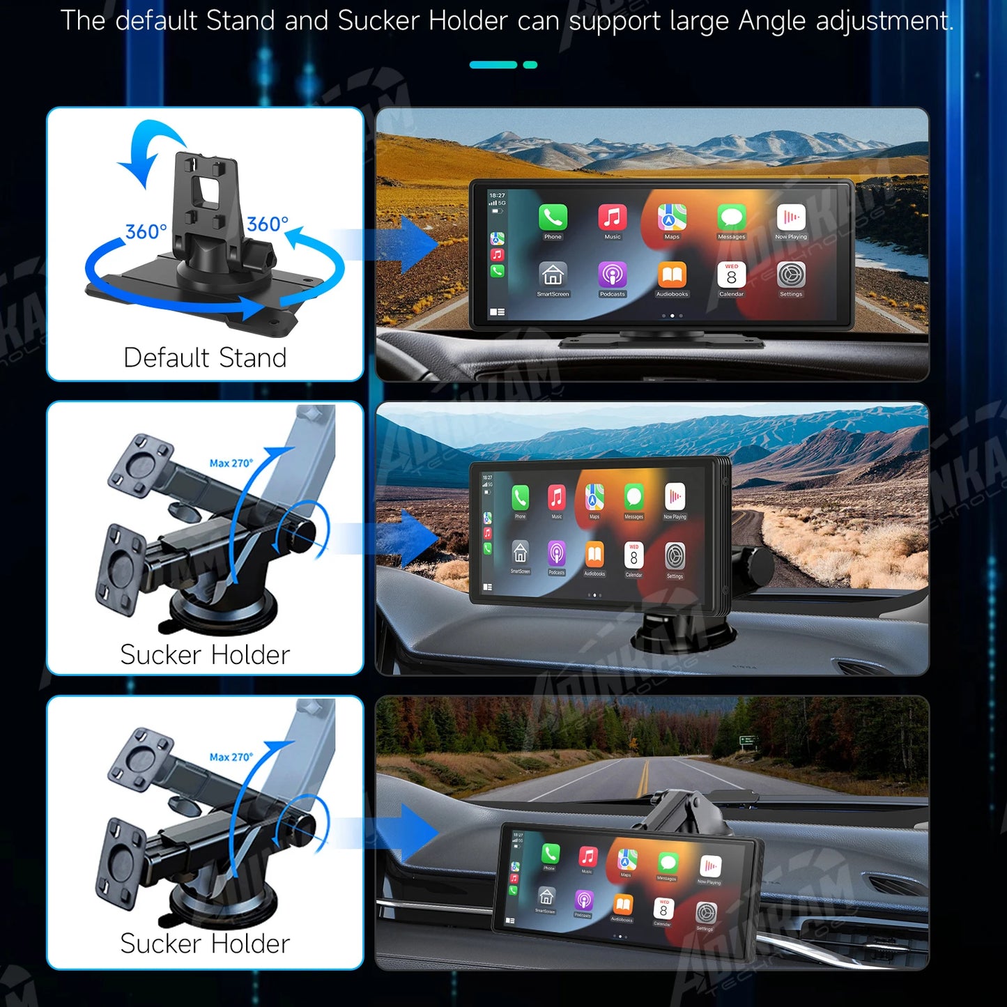 New Trend 10.26 Inch Carplay Android Auto Smart Screen  Built In 5G Hz WiFi BT Support BT Audio Airplay Miracast Car Dashboard