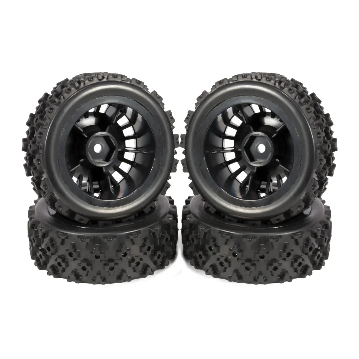 4Pcs RC Rally Tires Glued On Road Tyre Wheels with 12mm Hex for Tamiya TT02 TT-01 XV01 PTG-2 DF-03 WR8 Racing Car Upgrades