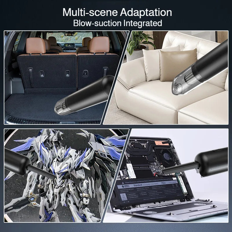 Cordless Handheld Car Vacuum Cleaner Multifunctional 2-in-1 Blowing Suction Portable Vacuum for Home Auto Cleaning