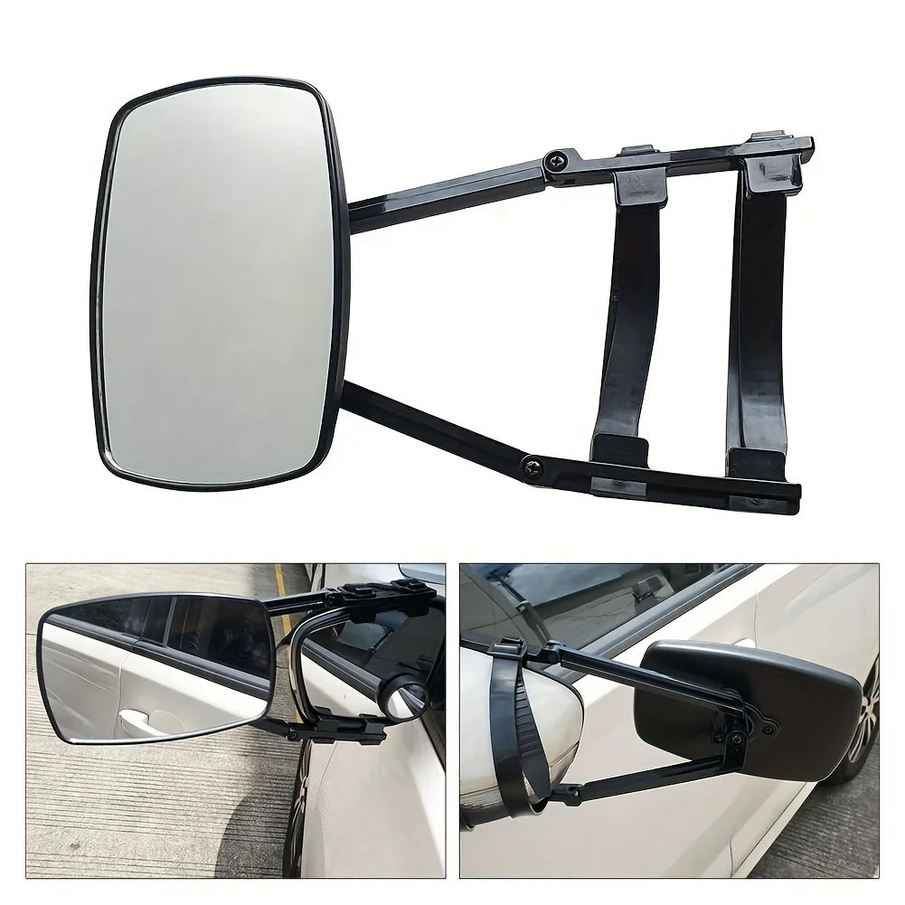Car Safety Side Mirror Accessories RV Caravan Blind Spot Truck Rear View Adjustable Angle Trailer Towing Clip On