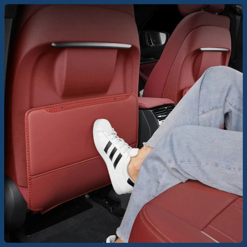 Car Anti-kick Pad Interior Pu Leather Auto Seat Back Protector Pads Anti Scratch Back Seat Organizer Car Accessories