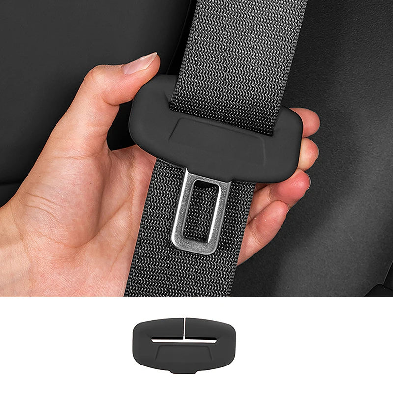 2-Pack SUV Sedan Seat Belt Buckle Covers, Scratch Proof Rubber Car Safety Belt Protectors