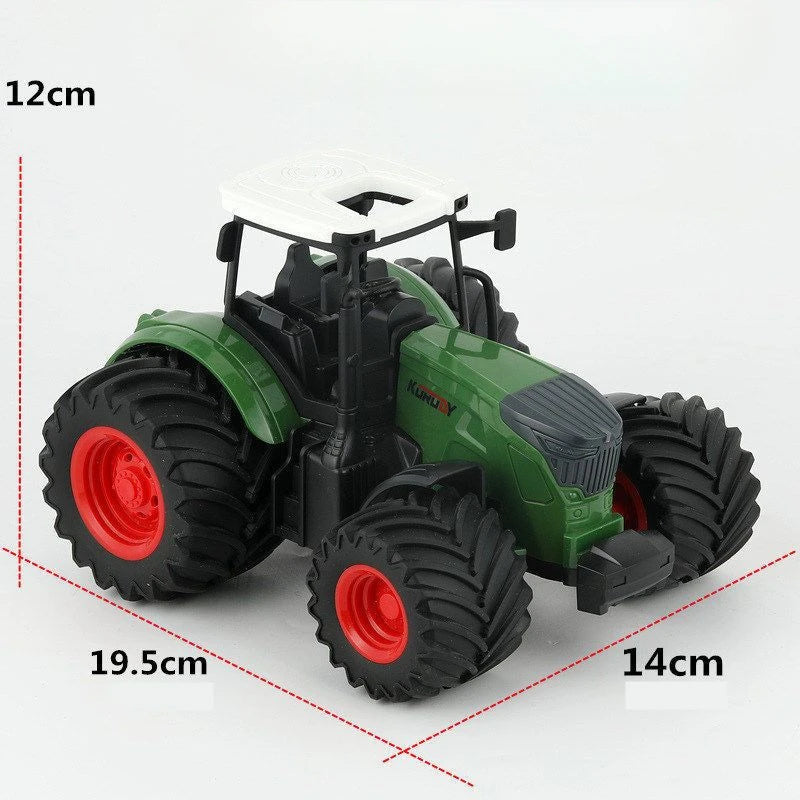Tractor Toy Car Model Trailer and Accessories Simulation Children's Farmer Car