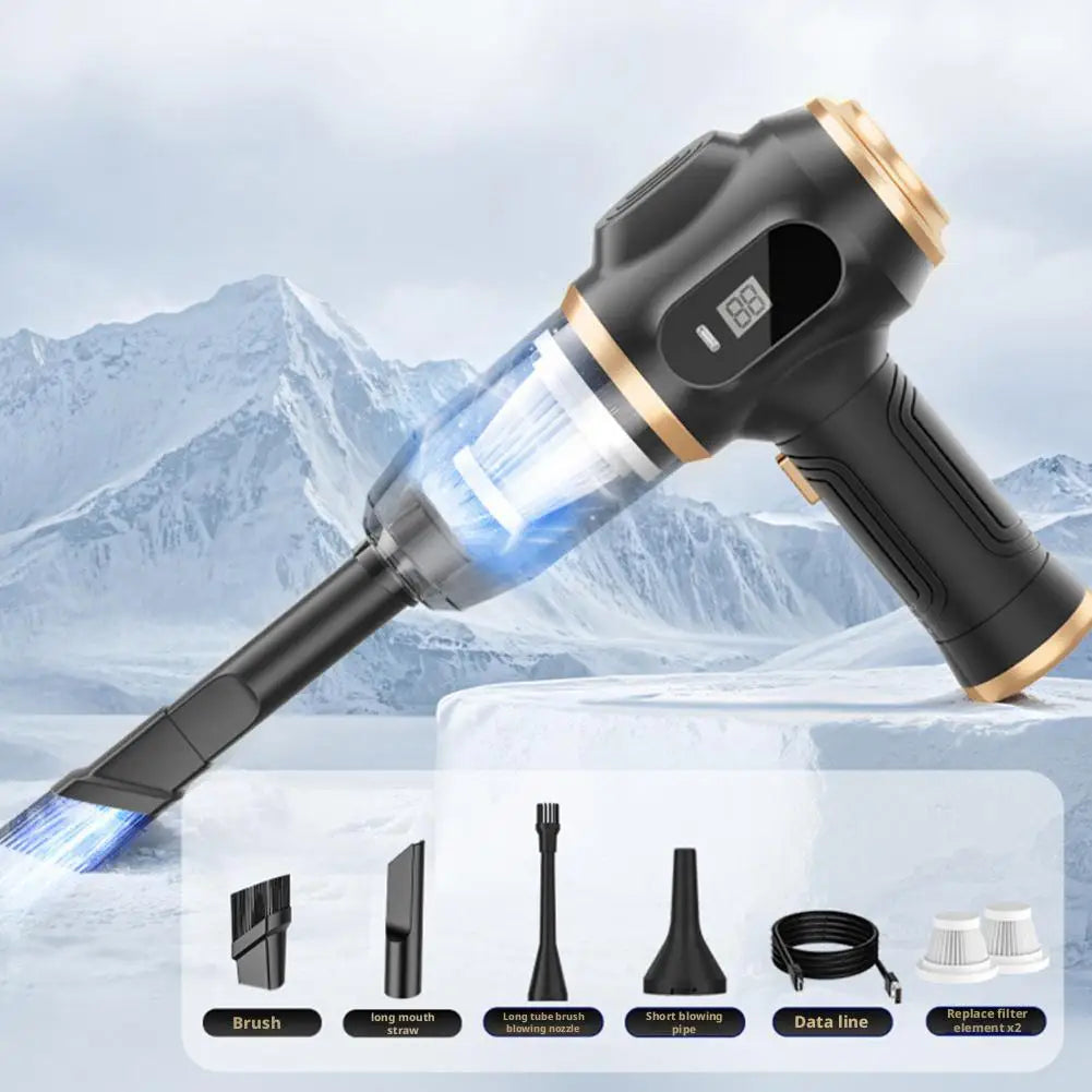 USB Charging Car Vacuum Cleaner High Power Strong Suction High Capacity Long-lasting Battery Machine Household Vacuum Cleaner