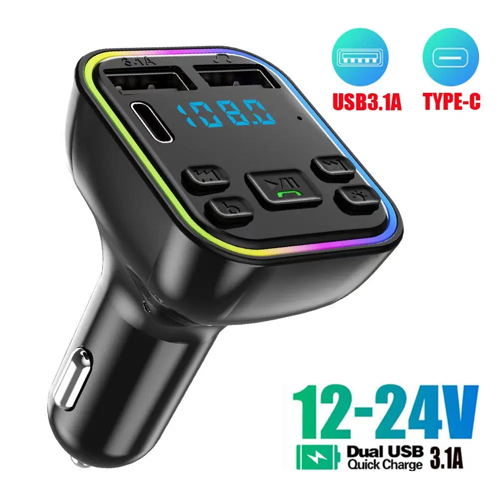 Interior Accessories MP3 Modulator Player Power Adapter USB Charger Car FM Transmitter Car Accessories Bluetooth Car Charger
