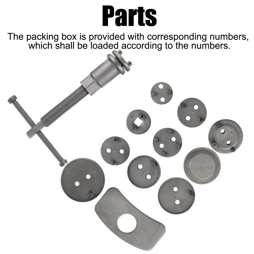 Car Disc Brake Caliper Durable And Reliable Convenient 12PCS/13PCS Rewind Back Brake 1 Set Piston Compressor Tool Kit Set