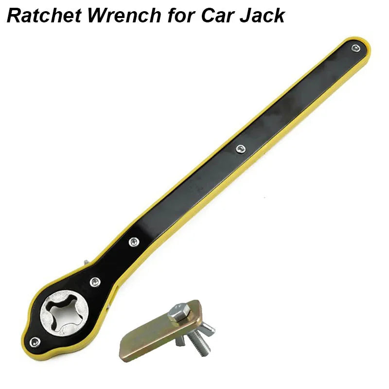 Car Jack Wrench Ratchet Handle AUTO Tire Wheel Lug Hand Tool Lift Spanner Key Tyre Repair Scissor Maintenance Garage Labor Save