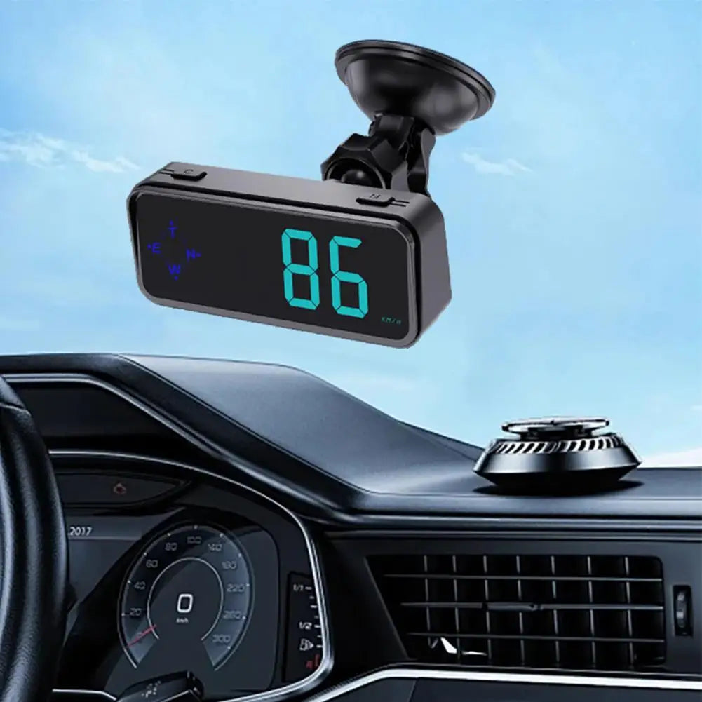 Digital Car HUD GPS Digital Speedometer With Compass Colorful LED Display Windshield Speed Projector Car Electronics Accessories