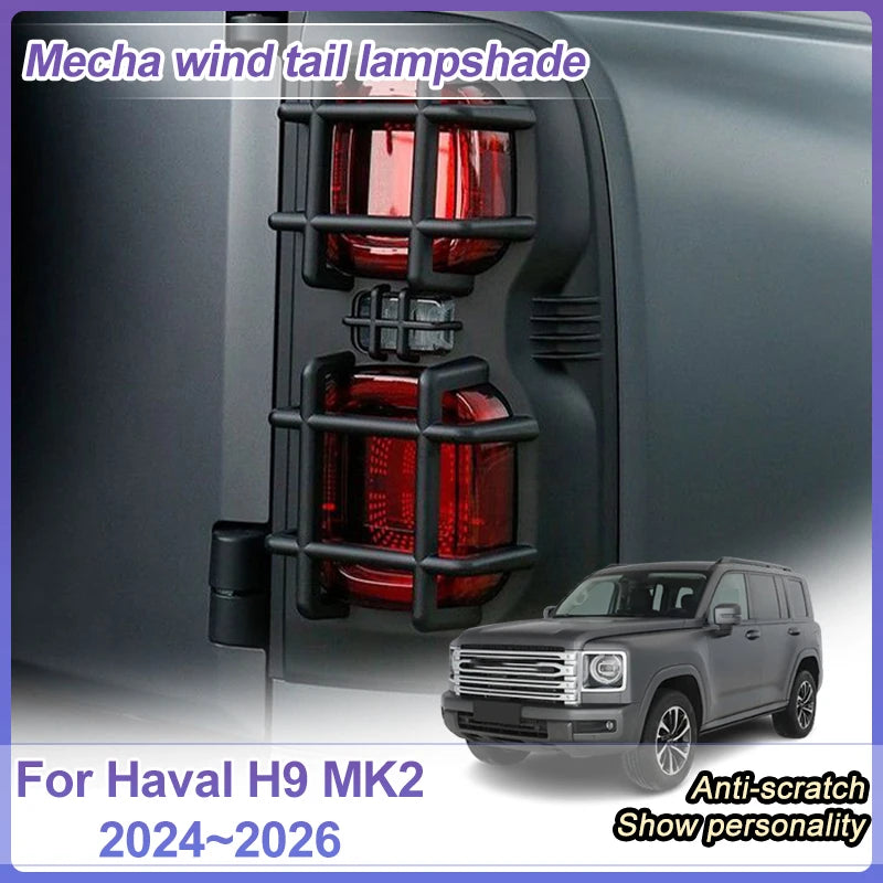 Car Head Lights Lamp Covers For Haval H9 MK2 Accessories 2025 2024 2026 Auto Parts Modified Surround Trim Taillights Cover Guard