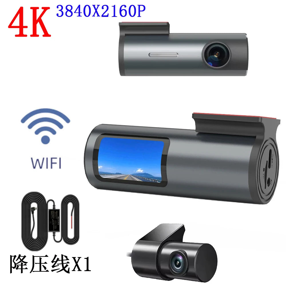 Dash Cam 4K 2 Inch Mini Car Dvr Dual Lens With GPS WIFI 24h Parking 1080P Rear View Camera Night Vision Black Box