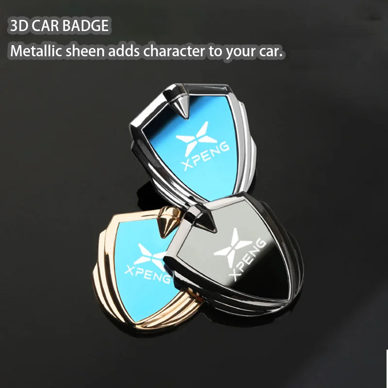 For Xiaopeng Xpeng G6 G9 P7 P7I G3 G3i P5 MONA M03 2025 Accessories Car Body Metal Shield Decorative Sticker Modification Emblem