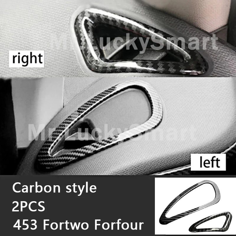 Carbon Car Interior Decoration Accessories ABS Protection Modification Sticker For Smart 453 Fortwo Forfour Car Exterior Styling