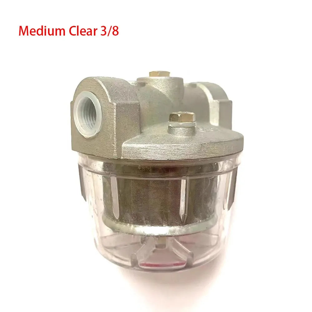 Oil Filter for Oil Burners Aluminium, Clear P.C. Cup 1/4‘ 3/8’1/2’ 3/4’1’Small Diesel Filter for 25L/H Boilers