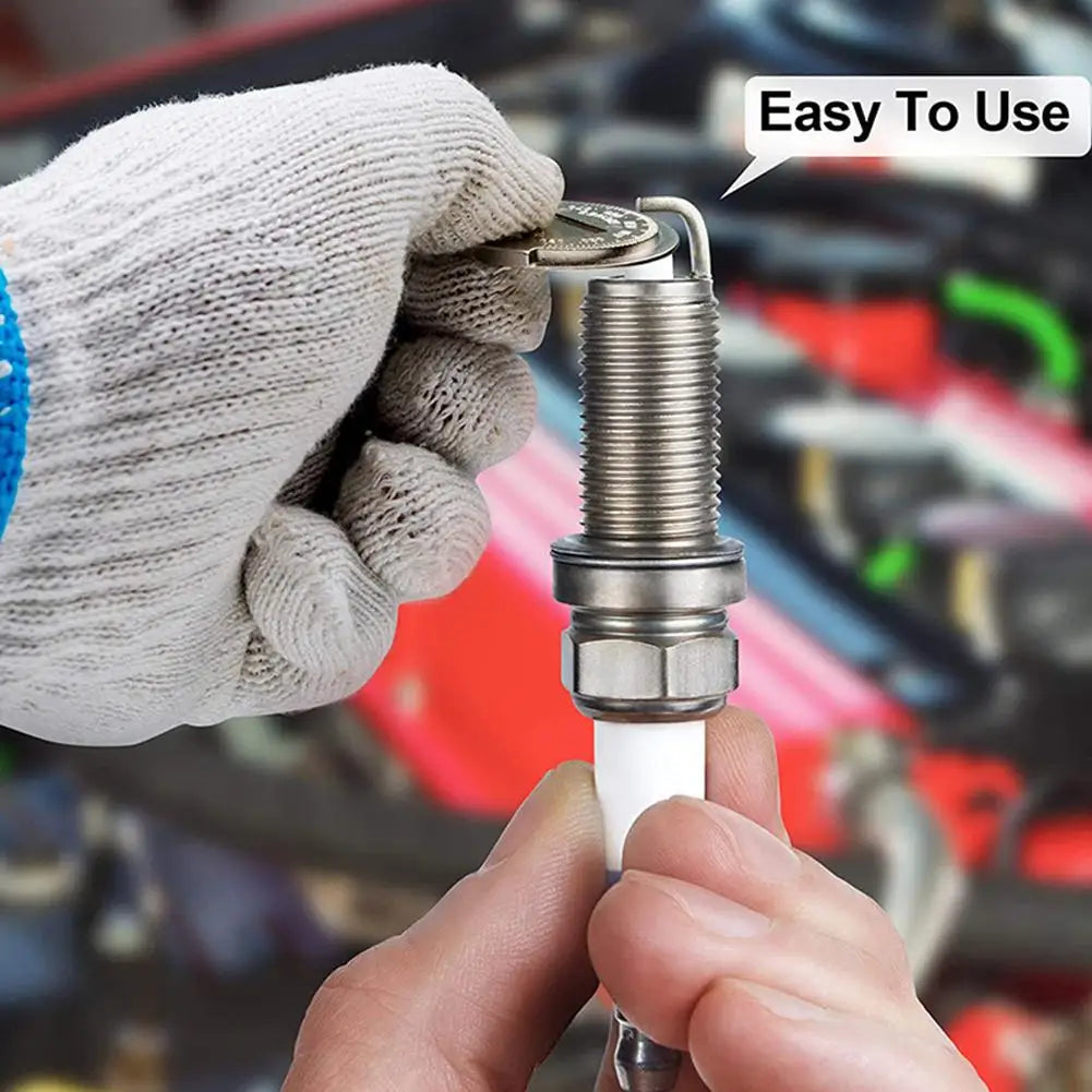 Spark Plug Gap Tool Precision Measurement Coin Shape Design Stainless Steel Multi Purpose Gauge For Platinum Iridium Plugs