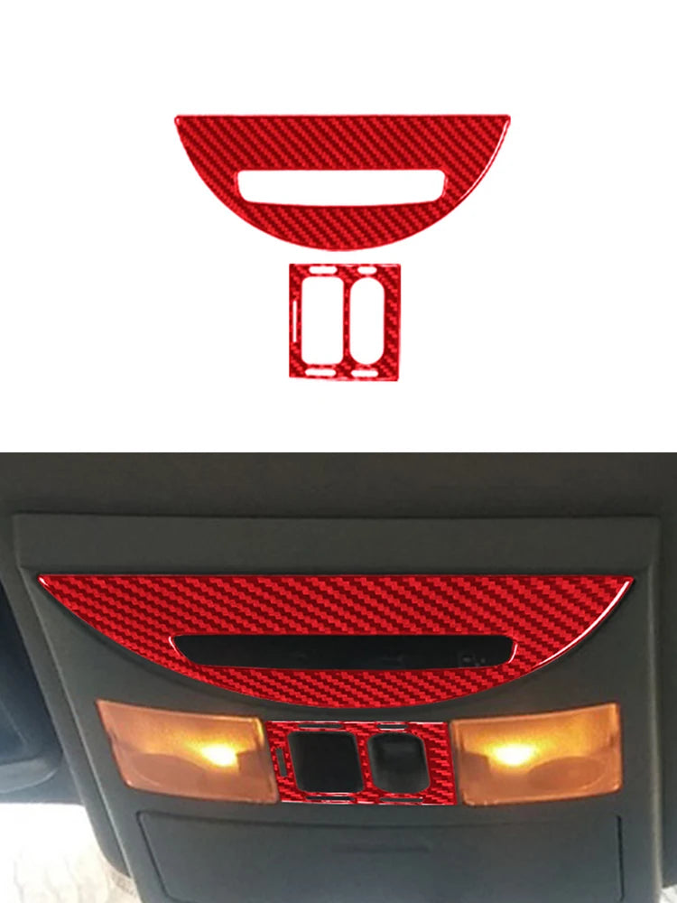 Carbon Fiber Red Sticker Car Interior Accessories For Nissan Quest 2004 2005 2006 Center Control Panel Dashboard Decorative Trim