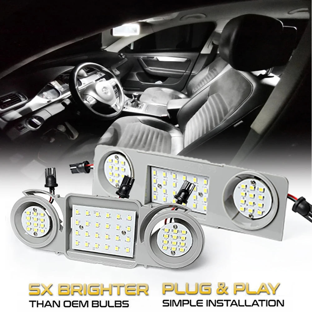 LED Car Interior Dome Reading Light For VW Passat Golf Jetta Tiguan Touran Sharan Seat Alhambra Leon Skoda Octavia Superb Yeti